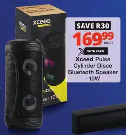 Checkers Xceed Pulse Cylinder Disco Bluetooth Speaker offer