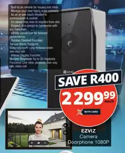 Checkers Ezviz Camera Doorphone 1080P offer