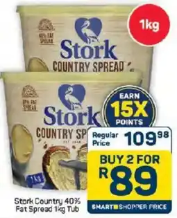 Pick n Pay Stork Country 40% Fat Spread Tub offer