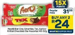 Pick n Pay Nestlé Bar-One, Smarties, Tex, Aero or KitKat Chocolate Bar Assorted offer