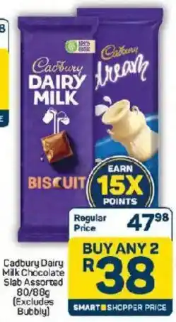 Pick n Pay Cadbury Dairy Milk Chocolate Slab Assorted offer