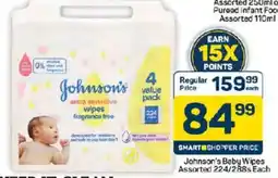 Pick n Pay Johnson's Baby Wipes Assorted offer