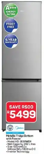 Pick n Pay Midea Metallic Fridge Bottom with Freezer offer