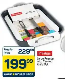 Pick n Pay Prestige Large Roaster with Carving Knife Set offer