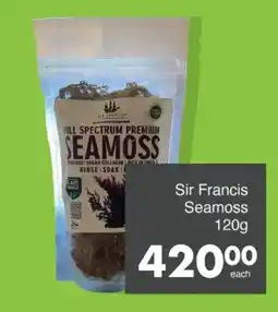 Save Sir Francis Seamoss offer