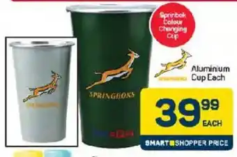 Pick n Pay Springboks Aluminium Cup offer