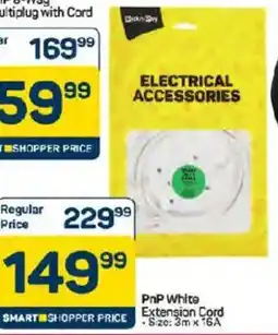 Pick n Pay PnP White Extension Cord offer