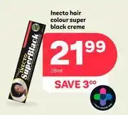 PEP Inecto Hair Colour Super Black Creme-28ml offer