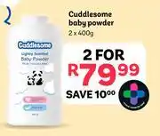 PEP Cuddlesome Baby Powder-2 x 400g offer