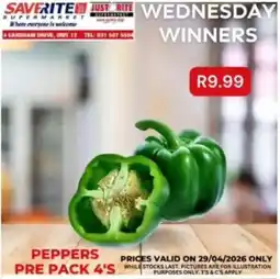 Saverite Peppers pre pack 4's offer