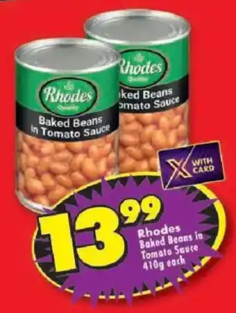 Shoprite Rhodes Baked Beans in Tomato Sauce offer