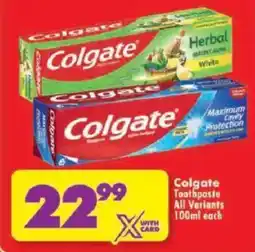 Shoprite Colgate Toothpaste All Variants offer