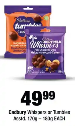 OK Foods Cadbury Whispers or Tumbles offer