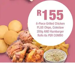 OK Foods Grilled Chicken plus Chips, Coleslaw and Hamburger Rolls offer