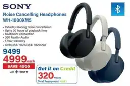 Incredible Connection Sony Noise Cancelling Headphones offer