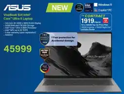 Incredible Connection Asus VivoBook S14 Intel Core Ultra 9 Laptop offer