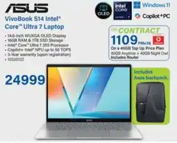 Incredible Connection Asus VivoBook S14 Intel Core Ultra 7 Laptop offer