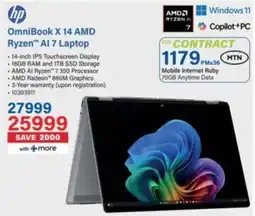 Incredible Connection Hp OmniBook X 14 AMD Ryzen AI 7 Laptop offer