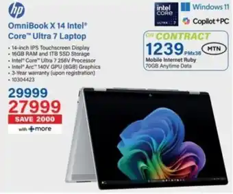 Incredible Connection Hp OmniBook X 14 Intel Core Ultra 7 Laptop offer