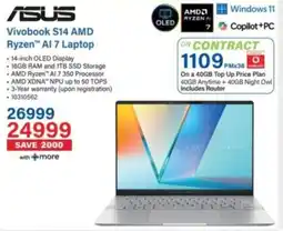 Incredible Connection Asus Vivobook S14 AMD Ryzen AI 7 Laptop offer