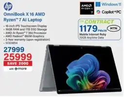 Incredible Connection Hp OmniBook X 16 AMD Ryzen 7 AI Laptop offer