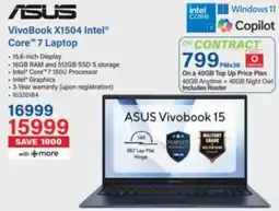 Incredible Connection Asus VivoBook X1504 Intel Core 7 Laptop offer