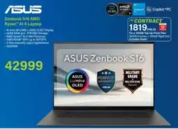 Incredible Connection Asus Zenbook S16 AMD Ryzen AI 9 Laptop offer