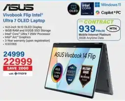 Incredible Connection Asus Vivobook Flip Intel Ultra 7 OLED Laptop offer