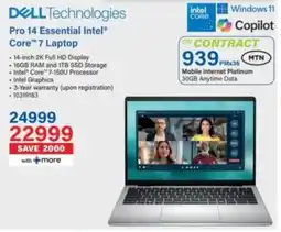 Incredible Connection Dell Pro 14 Essential Intel Core 7 Laptop offer