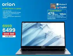 Incredible Connection Orion 15 AMD Ryzen 3 Laptop offer