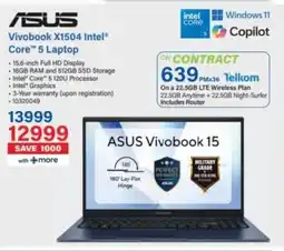 Incredible Connection Asus Vivobook X1504 Intel Core 5 Laptop offer