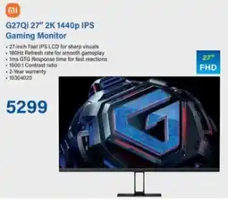 Incredible Connection Xiaomi G27Qi 27" 2K 1440p IPS Gaming Monitor offer