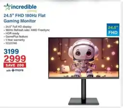 Incredible Connection Incredible 24.5" FHD 180Hz Flat Gaming Monitor offer