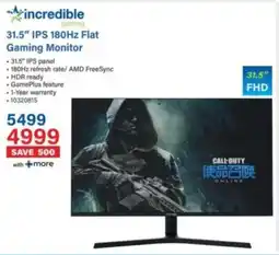 Incredible Connection Incredible 31.5" IPS 180Hz Flat Gaming Monitor offer