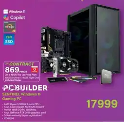 Incredible Connection PCBuilder Sentinel Windows 11 Gaming PC offer