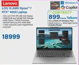 Incredible Connection Lenovo LOQ 15 AMD Ryzen 7 RTX 4050 Laptop offer
