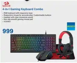 Incredible Connection Redragon 4-in-1 Gaming Keyboard Combo offer