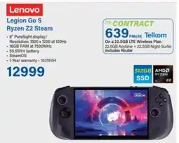 Incredible Connection Lenovo Legion Go S Ryzen Z2 Steam offer