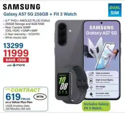 Incredible Connection Samsung Galaxy A57 5G 256GB + Fit 3 Watch offer