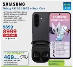 Incredible Connection Samsung Galaxy A37 5G 256GB + Buds Core offer