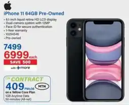 Incredible Connection iPhone 11 64GB Pre-Owned offer