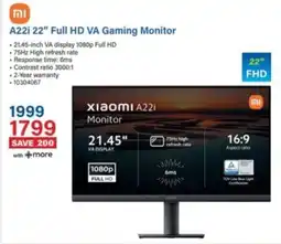 Incredible Connection Xiaomi A22i 22" Full HD VA Gaming Monitor offer