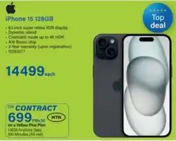 Incredible Connection iPhone 15 128GB offer