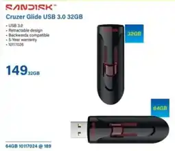 Incredible Connection SanDisk Cruzer Glide USB 3.0 32GB offer