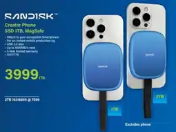 Incredible Connection SanDisk Creator Phone SSD 1TB, MagSafe offer