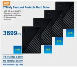 Incredible Connection WD 5TB My Passport Portable Hard Drive offer