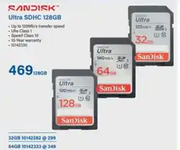 Incredible Connection SanDisk Ultra SDHC 128GB offer