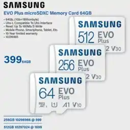 Incredible Connection Samsung EVO Plus microSDXC Memory Card 64GB offer