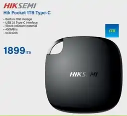 Incredible Connection Hiksemi Hik Pocket 1TB Type-C offer