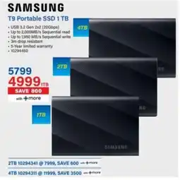 Incredible Connection Samsung T9 Portable SSD 1TB offer